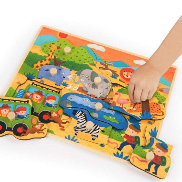 Big Knob Handle Wooden Baby Toddler Children Jigsaw Puzzle