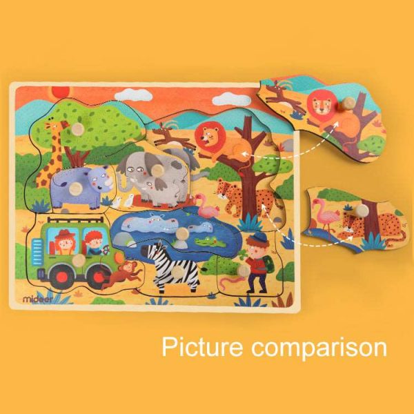 Big Knob Handle Wooden Baby Toddler Children Jigsaw Puzzle