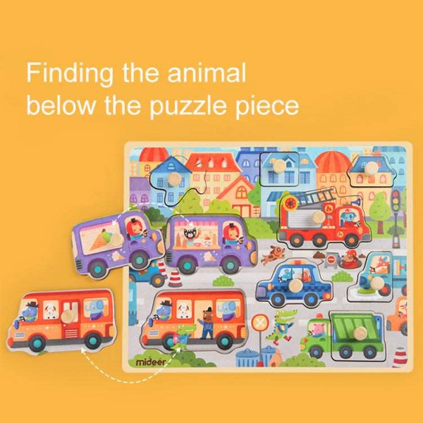Big Knob Handle Wooden Baby Toddler Children Jigsaw Puzzle