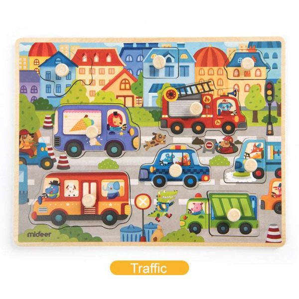 Big Knob Handle Wooden Baby Toddler Children Jigsaw Puzzle