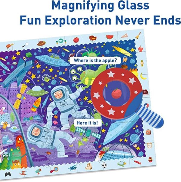 Detective in Space Children Jigsaw Puzzle with Hidden Pic