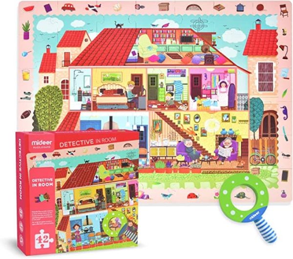 Detective in Room Children Jigsaw Puzzle with Hidden Pic