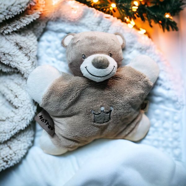 Belgium Soft Toy Brand. Nattou Baby Dog Rattle Plushie.