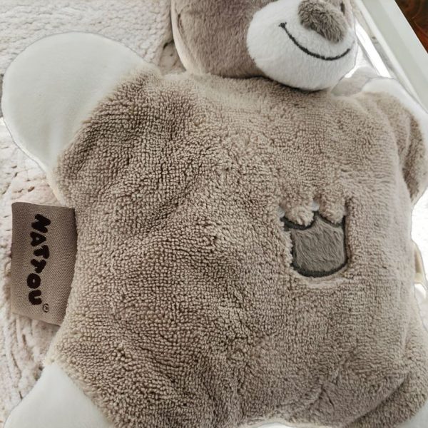 Belgium Soft Toy Brand. Nattou Baby Dog Rattle Plushie.