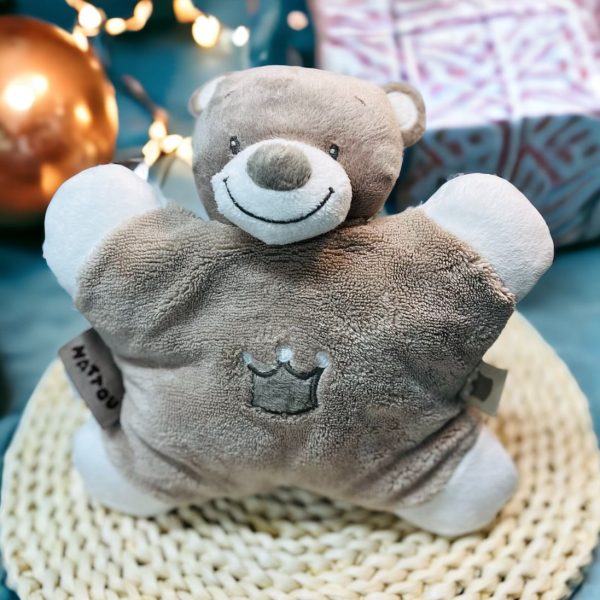 Belgium Soft Toy Brand. Nattou Baby Dog Rattle Plushie.