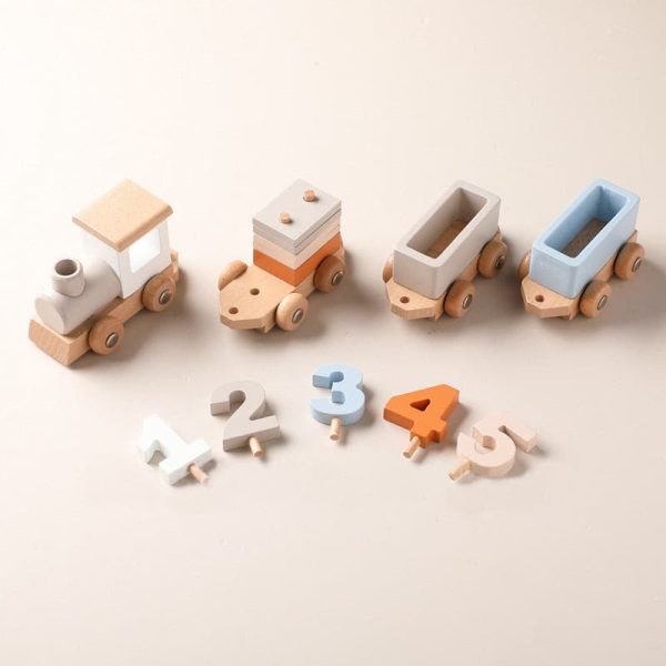 Birthday Wooden Toy Train. Perfect Gift for Toddler
