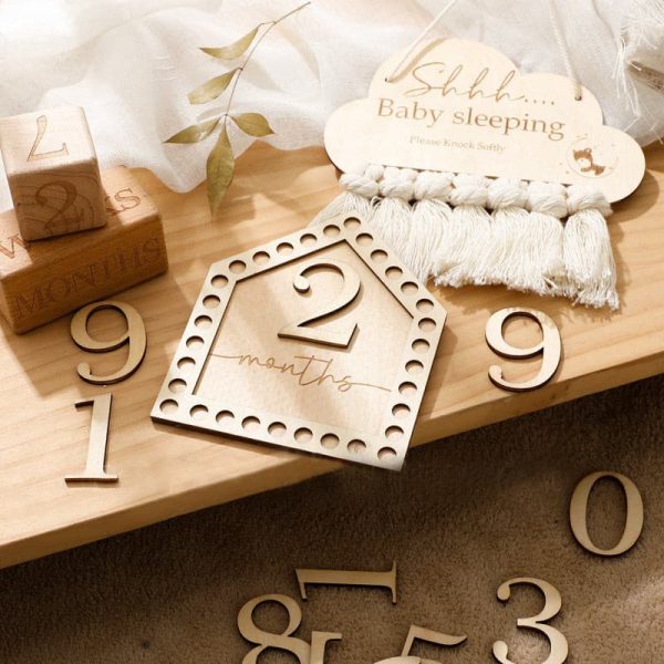 Bohemian Style Baby Sleeping Door Sign & Photography Props.