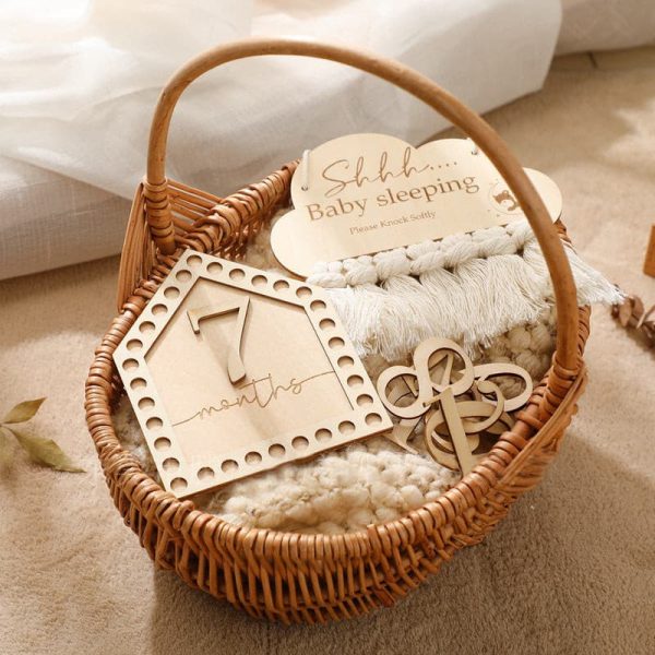 Bohemian Style Baby Sleeping Door Sign & Photography Props.