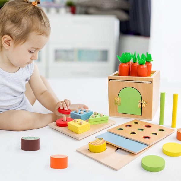 5 in 1 Wooden Montessori inspired Puzzle Game Box