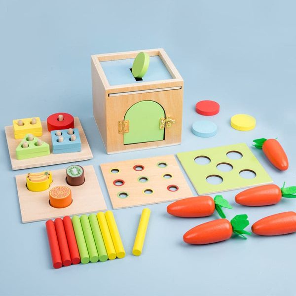 5 in 1 Wooden Montessori inspired Puzzle Game Box