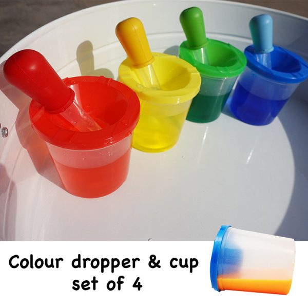 Colour droppers and cups set. Montessori inspired learning