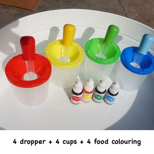 Colour droppers and cups set. Montessori inspired learning
