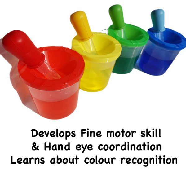 Colour droppers and cups set. Montessori inspired learning