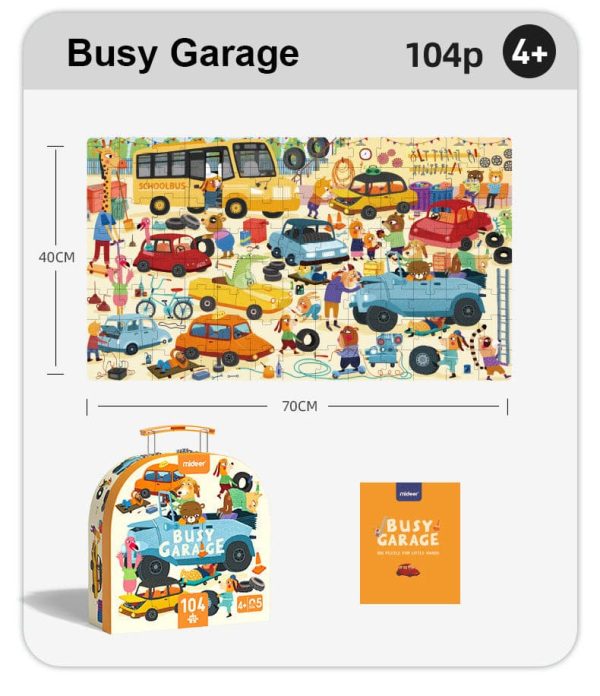 Busy Garage Children Jigsaw Puzzle Perfect Birthday Gift