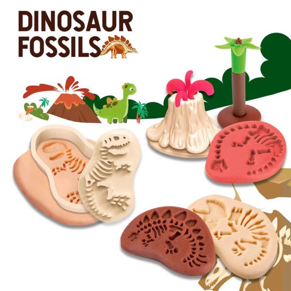 Dinosaur Fossil, World Map, Planet Play dough Mould Set