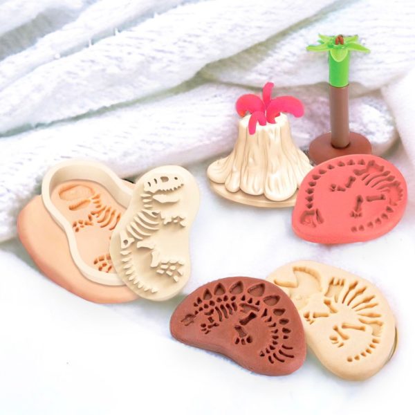 Dinosaur Fossil, World Map, Planet Play dough Mould Set