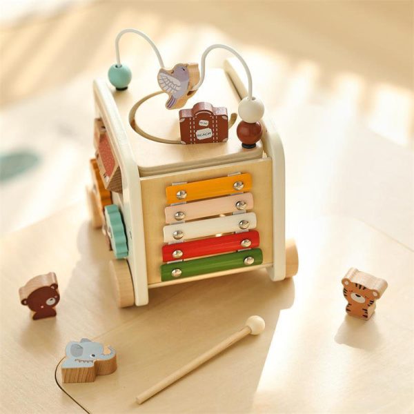 8-in-1 Wooden Bus Multi Activity Toy