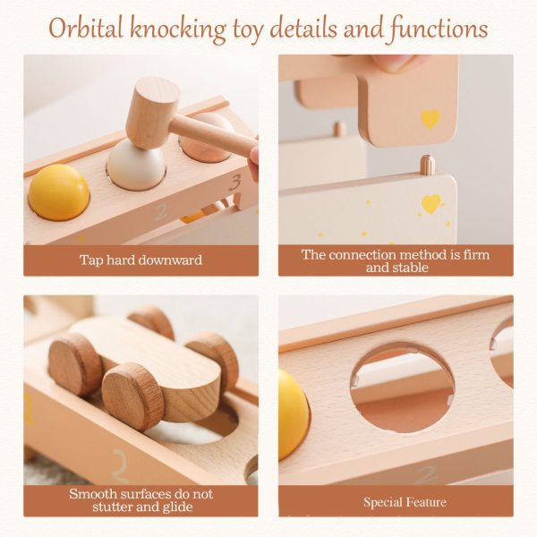 Changeable car track to knocking ball ramp glider wooden toy