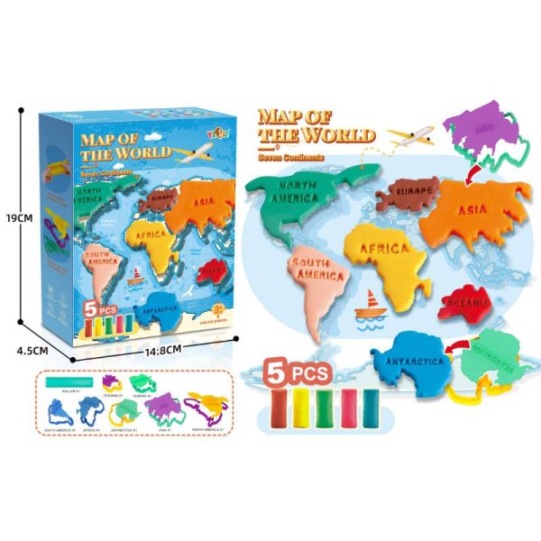 Dinosaur Fossil, World Map, Planet Play dough Mould Set